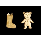 Teddybear and Christmas Sock - Georg Jensen candleholder set 2003