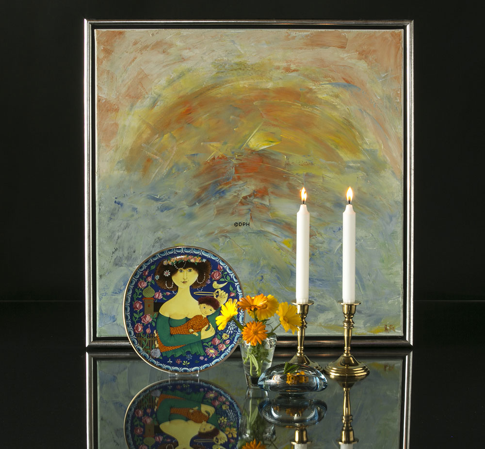 1982 Gustavsberg kunstjuleplatte, Jomfru Maria med Jesusbarnet