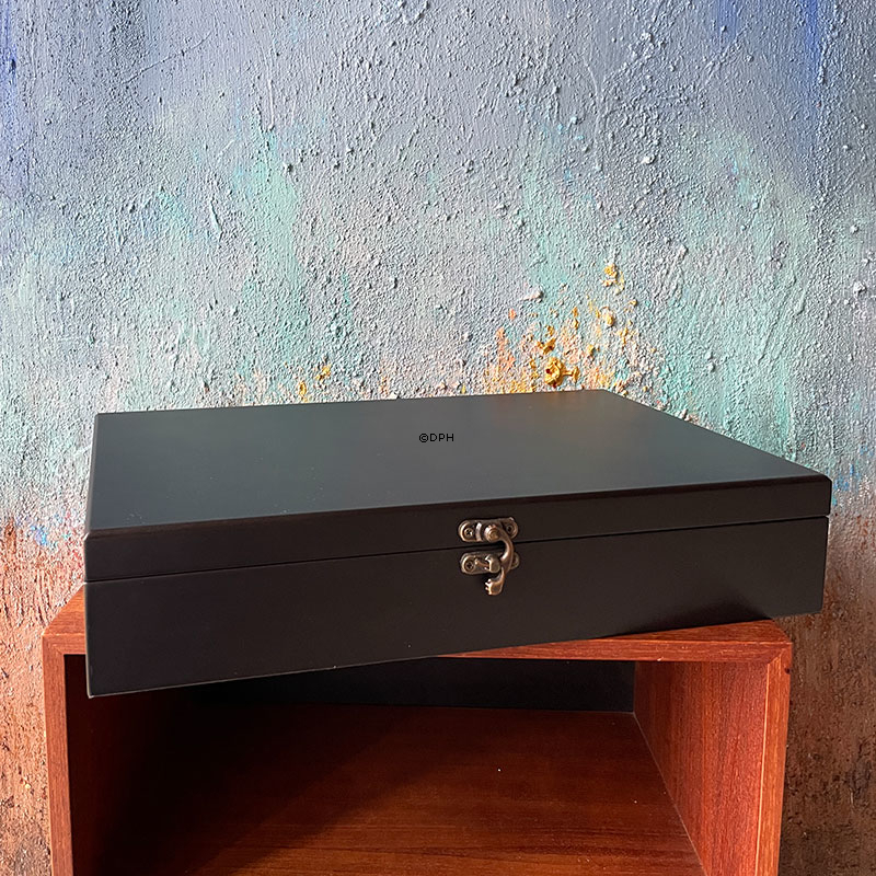 Sort Opbevaringsæske til 36 stk. Georg Jensen ornamenter mv