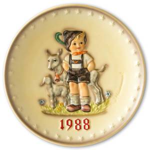 Årsplatte, Hummel 1988 Dreng med geder | År 1988 | Nr. HA1988 | DPH Trading