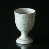 Hackefors white Egg Cup with decoration and golden edge
