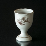 Hackefors Egg Cup, white with grey rose