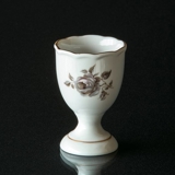 Hackefors Egg Cup, white with grey rose