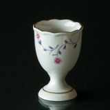 Hackefors Egg Cup, white with purple branch and pink flower