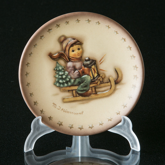 Årsplaquette, Hummel 1975 Gåsepige, Mini platte