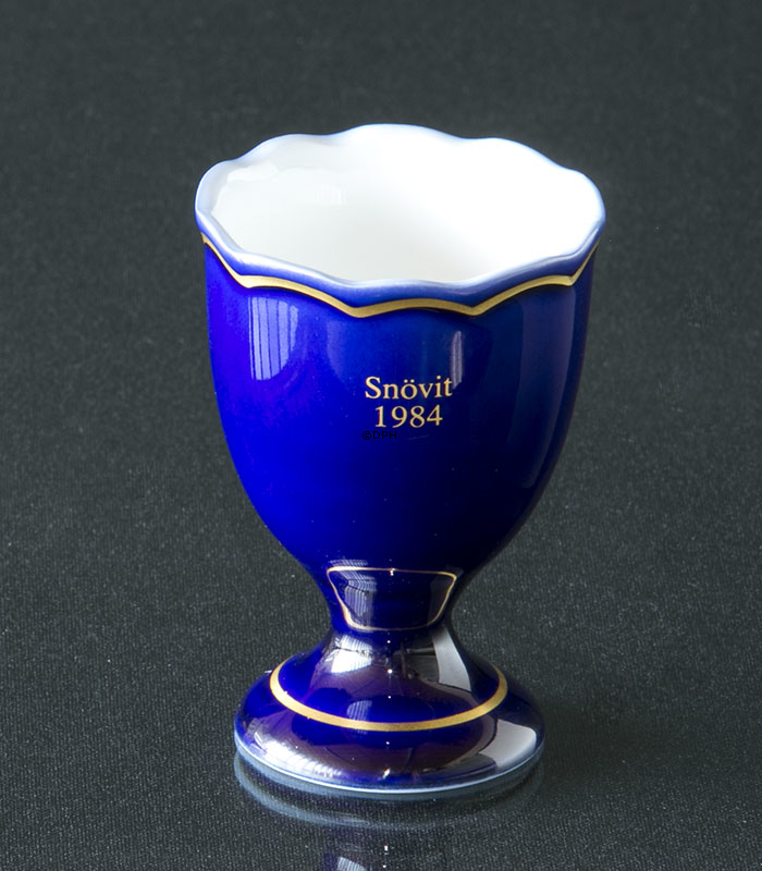1984 Hutschenreuther koboltblå æggebæger, Snehvide