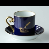 1977 Hackefors Cobalt Blue fairytale cup and saucer, Thumbelina