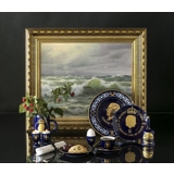 In memory of Gustav VI Adolf Hackefors Cobalt Blue King Egg Cup