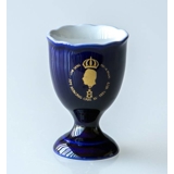 Carl XV Hackefors Cobalt Blue King Egg Cup