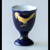 1973 Hackefors Cobalt Blue Egg Cup Rooster