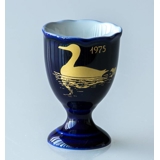 1975 Hackefors Cobalt Blue Egg Cup Duck