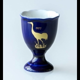 1977 Hackefors Cobalt Blue Egg Cup Crane