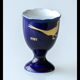 1985 Hackefors Cobalt Blue Egg Cup Pheasant