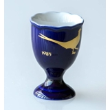 1985 Hackefors Cobalt Blue Egg Cup Pheasant