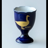 1992 Hackefors Cobalt Blue Egg Cup Canada Goose