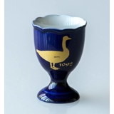 1992 Hackefors Cobalt Blue Egg Cup Canada Goose