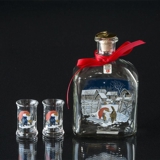 Holmegaard Wiberg Juleflaske med 2 dramglas