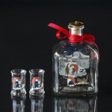 Holmegaard Wiberg Juleflaske med 2 dramglas