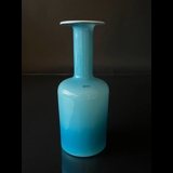Holmegaard Otto Brauer Vase, schönes Blau mit weißer Innenseite
, Höhe 30cm
