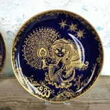 1980 Hackefors Cobalt Blue Children's Christmas Plate