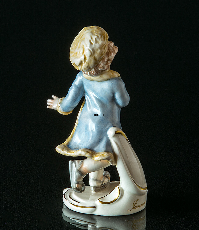 Goebel Hummel månedsfigur Januar pige der skøjter