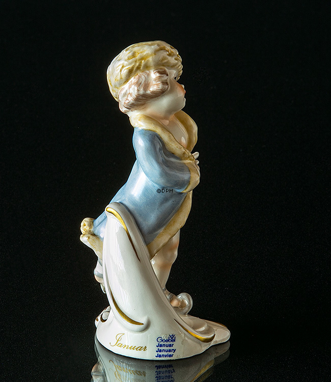 Goebel Hummel månedsfigur Januar pige der skøjter
