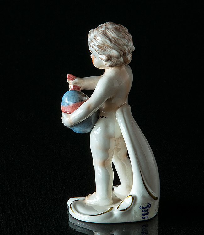 Goebel Hummel månedsfigur April pige med påskeæg