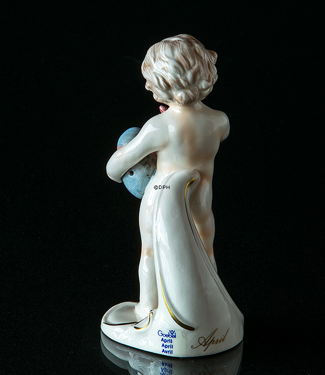 Goebel Hummel månedsfigur April pige med påskeæg