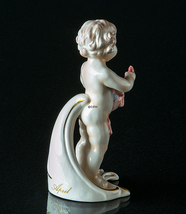 Goebel Hummel månedsfigur April pige med påskeæg