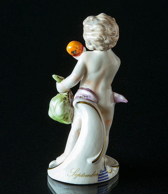 Goebel Hummel månedsfigur september dreng med æbler