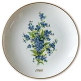 1980 Hackefors mother's day plate Forget-me-not
