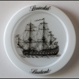 1975 Holmegaard ship plate, Tordenskjold's flagship Laaland