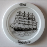 1980 Holmegaard ship plate, the training ship Copenhagen