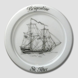 1981 Holmegaard Ship plate, the flag ship Sct. Peter