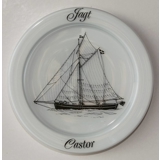 1982 Holmegaard Ship Plate, the yacht Castor