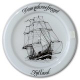 1984 Holmegaard ship Plate, the fregat Jylland