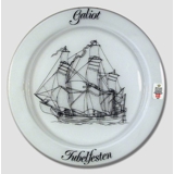 1986 Holmegaard Ship Plate, the galeot Jubelfesten