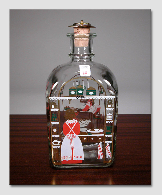 Holmegaard Juleflaske 1992, indhold 65 cl.