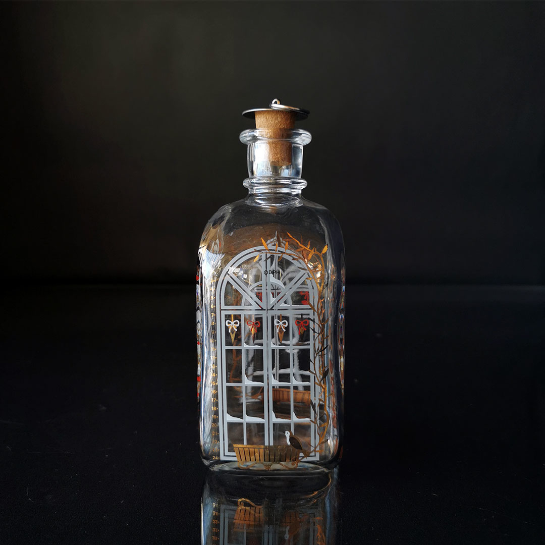 Juleflaske 2010, indhold 65 cl. Holmegaard Christmas