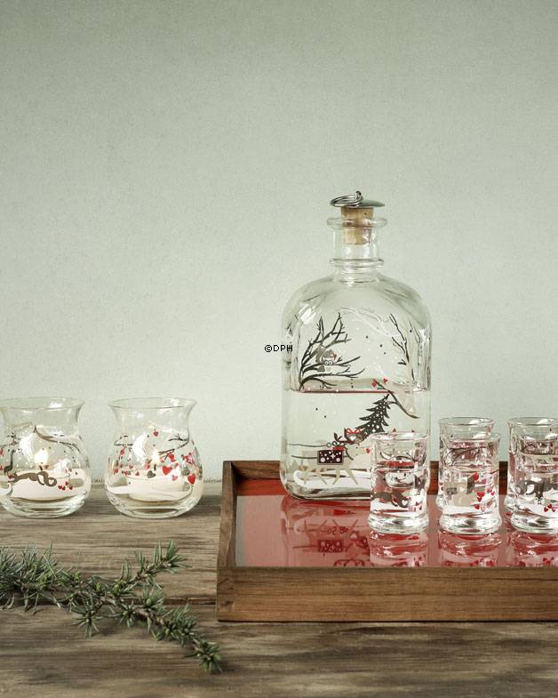 Juleflaske 2011, indhold 65 cl. Holmegaard Christmas