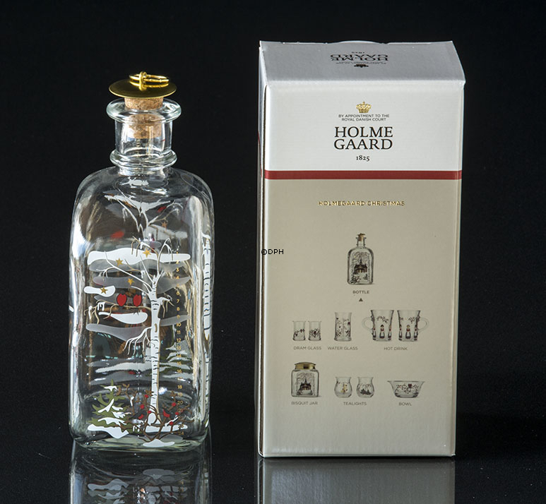 Juleflaske 2021, indhold 73 cl. Holmegaard Christmas