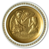 1975 Hutschenreuther Juleplatte "Den hellige familie", Mariæ bebudelse