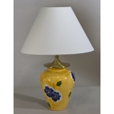Lamp, yellow with Blue Flower