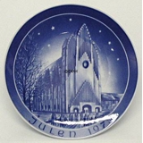 1973 Bareuther & Co. Weihnachtskirchenteller, Die Grundtvig Kirche