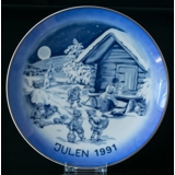 1991 Christmas plate