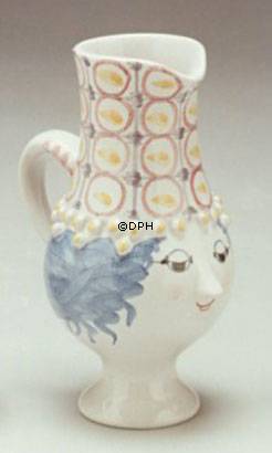 Wiinblad Kande , hånddekoreret, blå/hvid eller multi colour