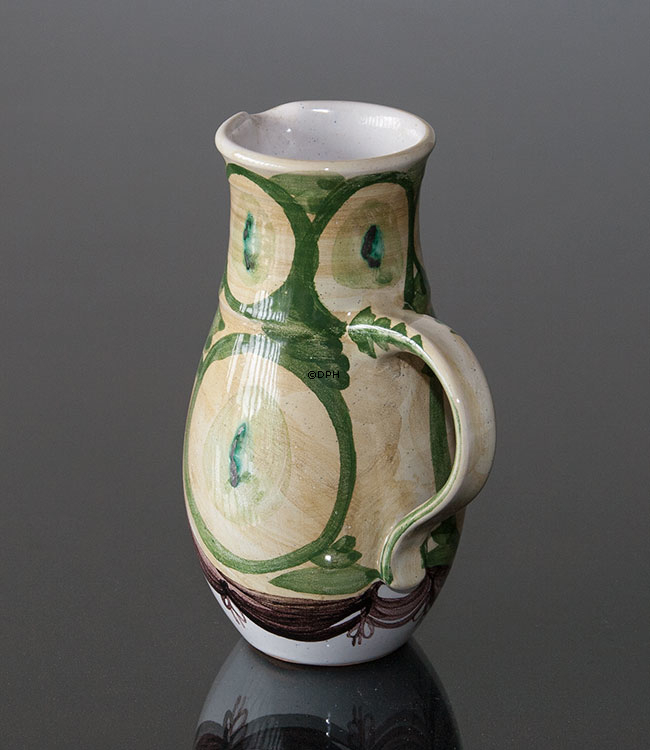 Wiinblad Kande med Hat , hånddekoreret, blå/hvid eller multi colour