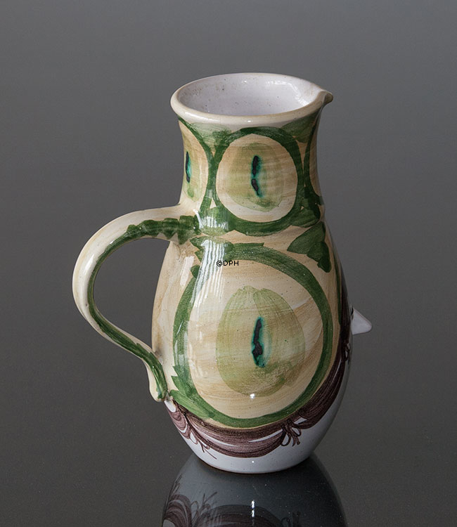 Wiinblad Kande med Hat , hånddekoreret, blå/hvid eller multi colour