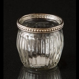 Fyrfadslys i glas klart med metalring