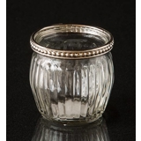 Fyrfadslys i glas klart med metalring